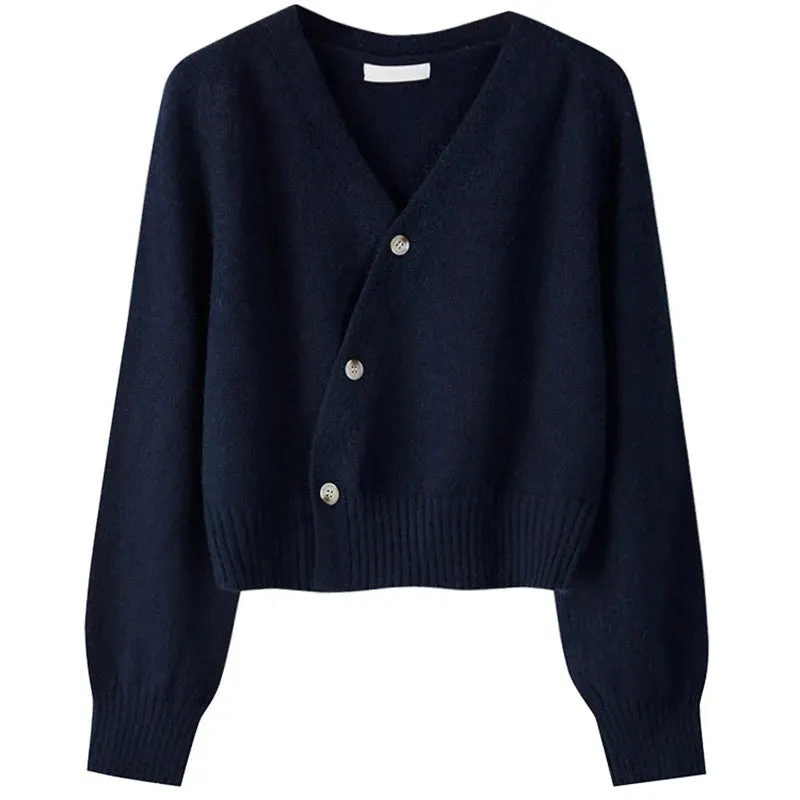 Skew Button Cashmere Sweater