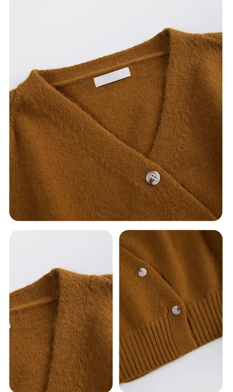 Skew Button Cashmere Sweater