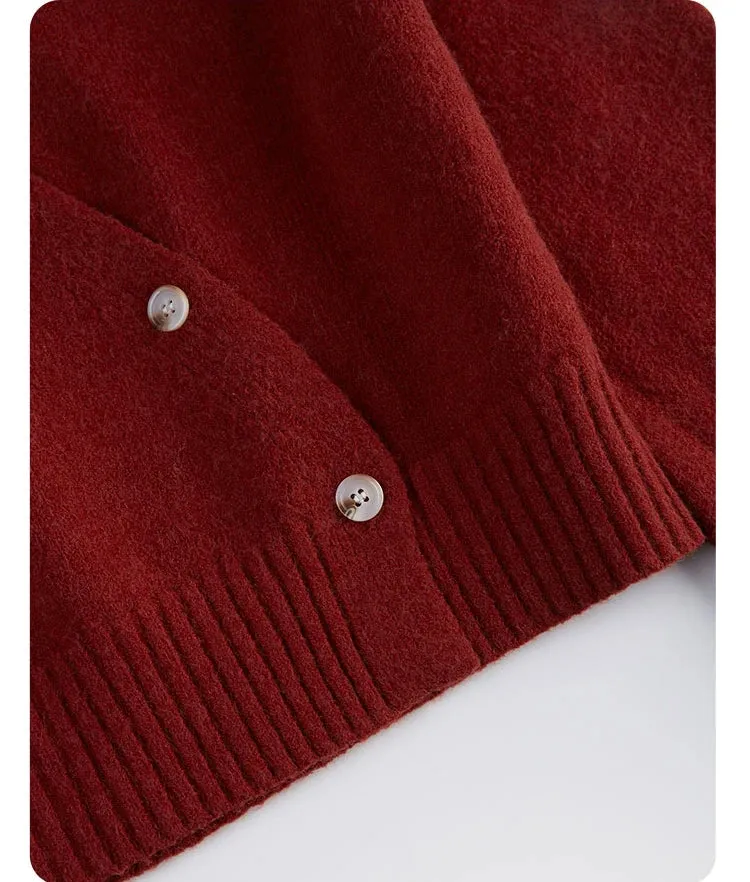 Skew Button Cashmere Sweater