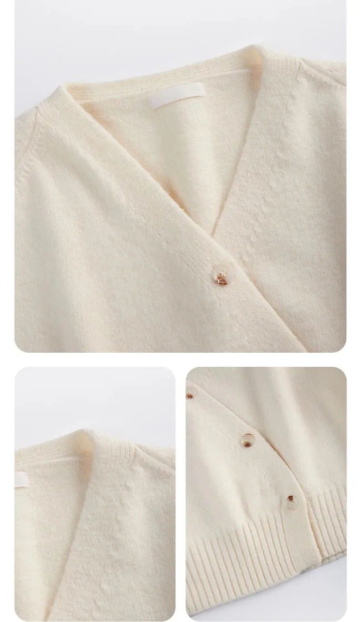 Skew Button Cashmere Sweater