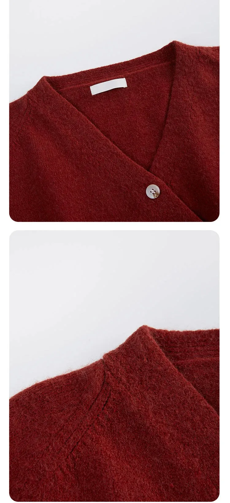 Skew Button Cashmere Sweater