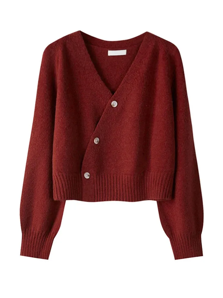 Skew Button Cashmere Sweater