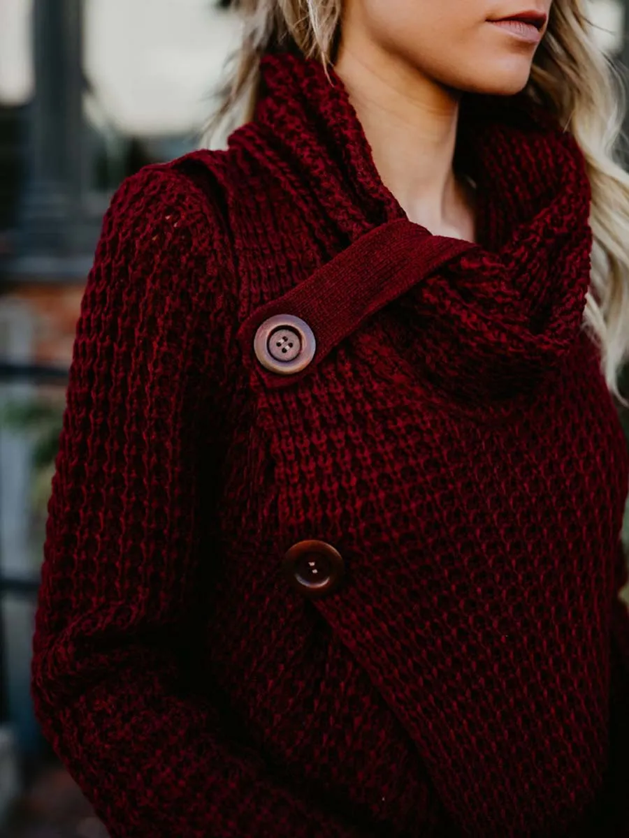 Stunncal Irregular Winter Shawl Sweater