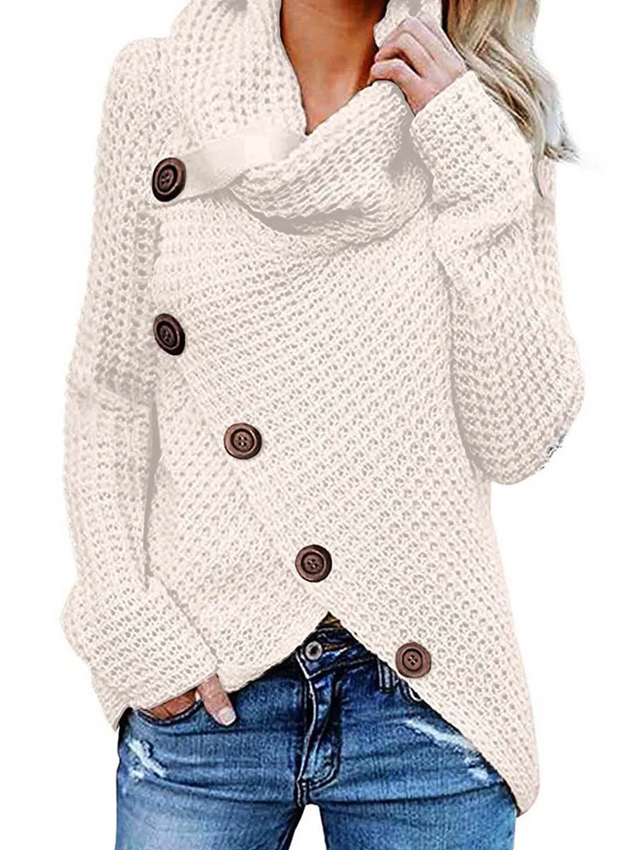 Stunncal Irregular Winter Shawl Sweater
