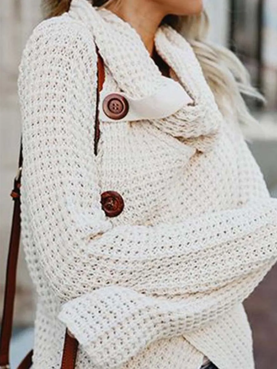 Stunncal Irregular Winter Shawl Sweater