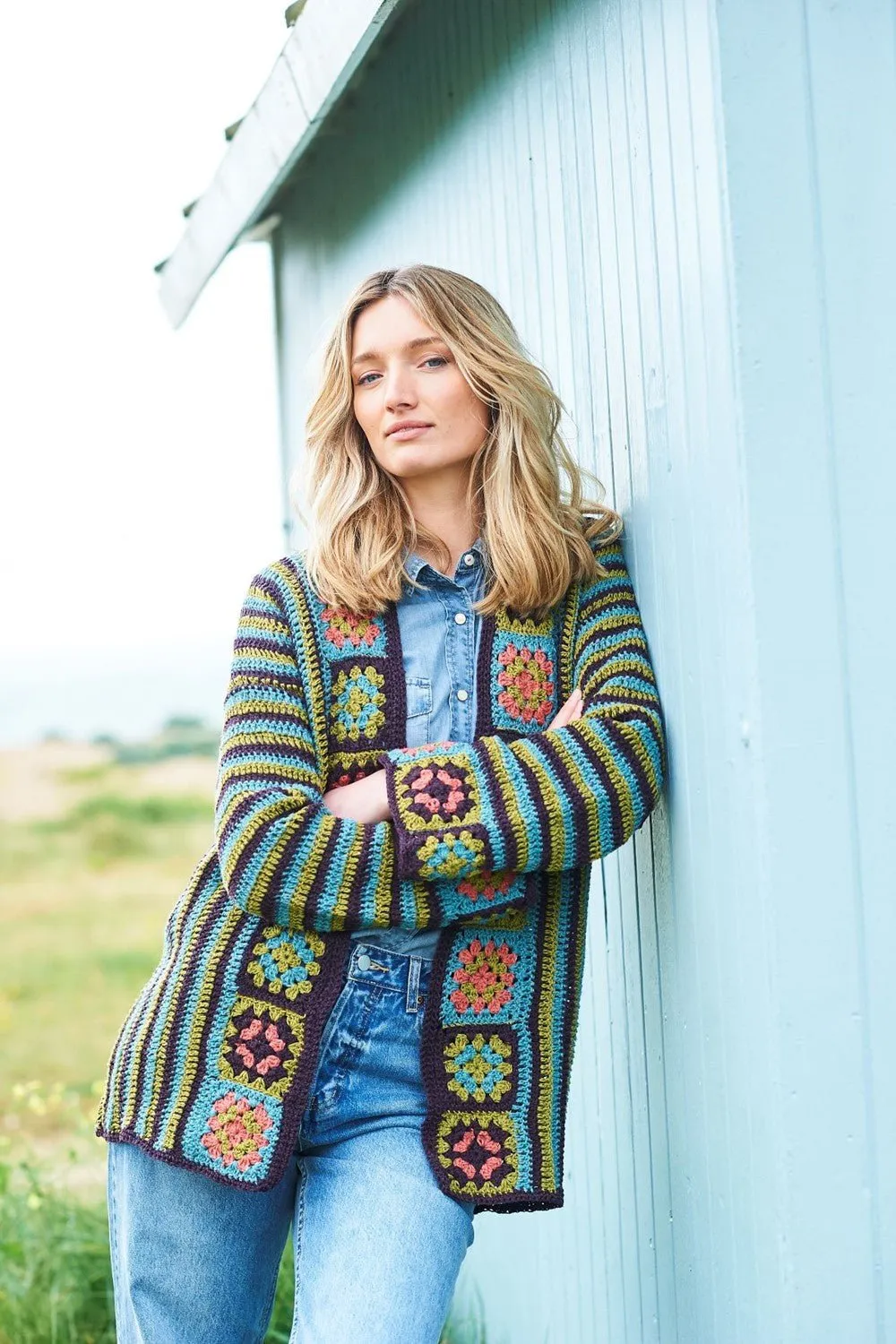 Stylecraft | ReCreate DK | Crochet Pattern 9966 | Granny Motif Cardigan