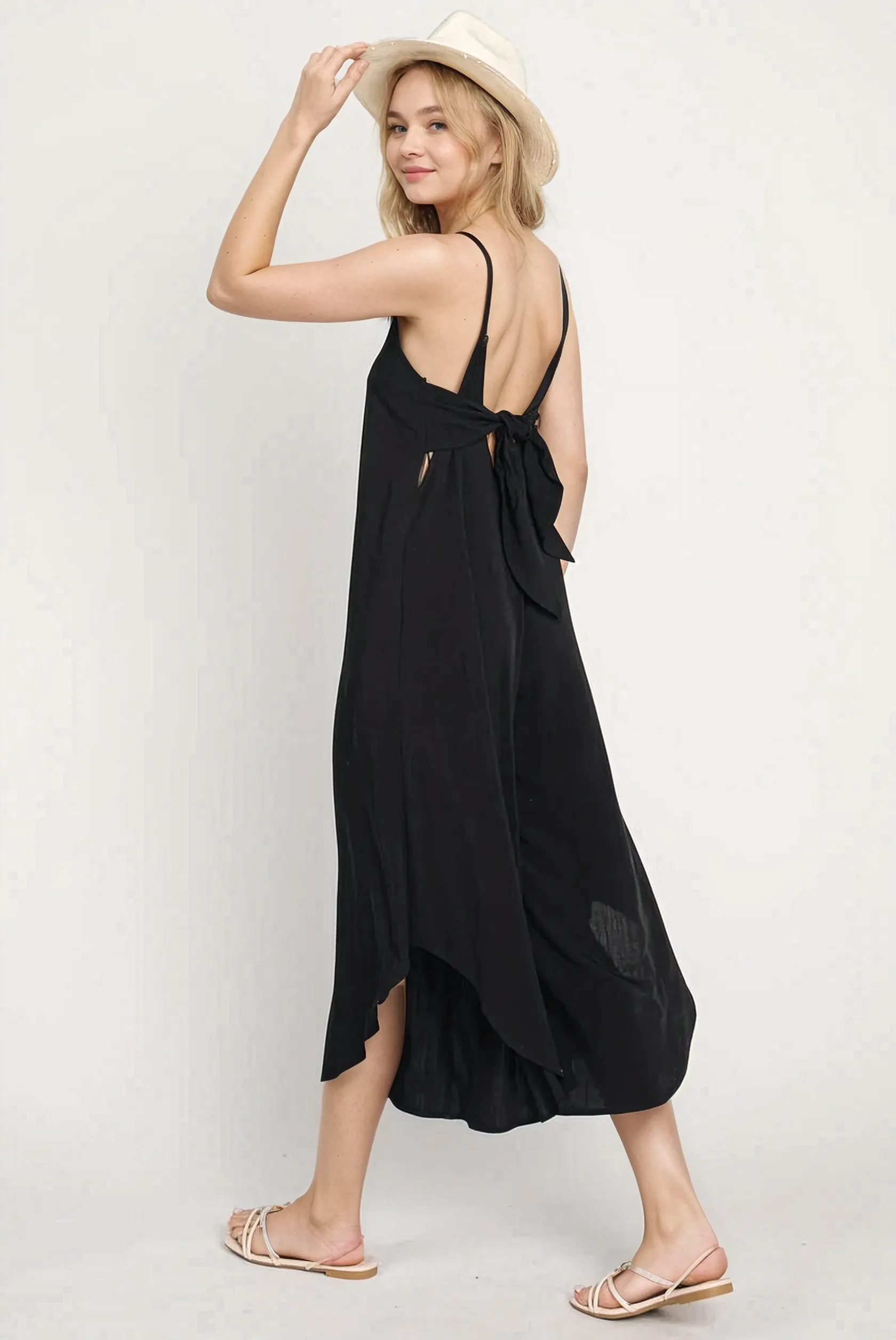 SUNSHINE BREEZE TIE BACK JUMPSUIT