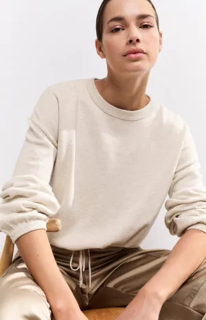 Sweater with corded hem and loose fit