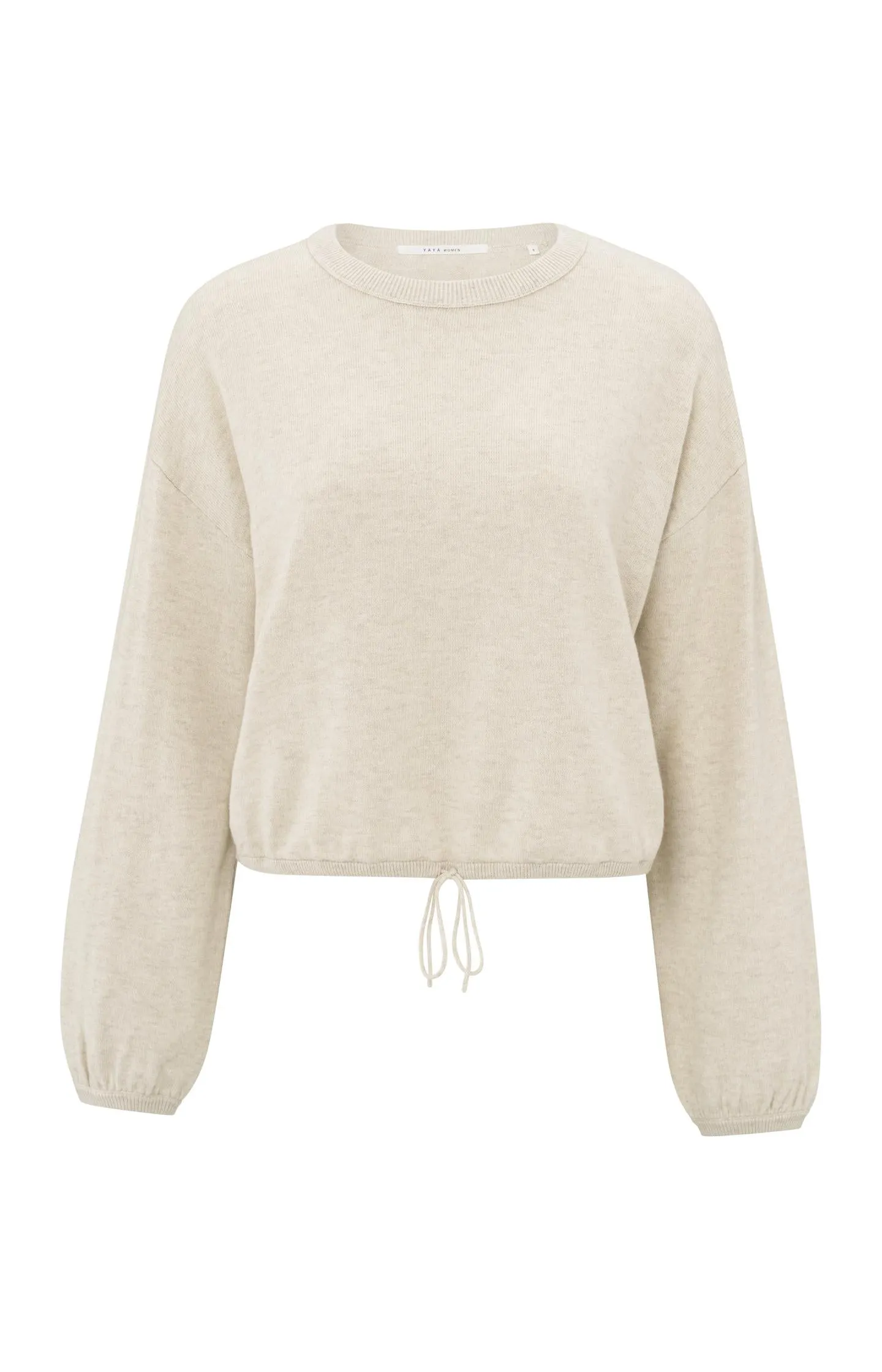 Sweater with corded hem and loose fit