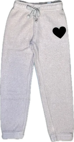 T2LOVE- Black Heart Lose Fit Pant (beige)