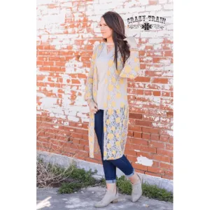 The BRISTYL rose LACE DUSTER ** MUSTARD & CREAM