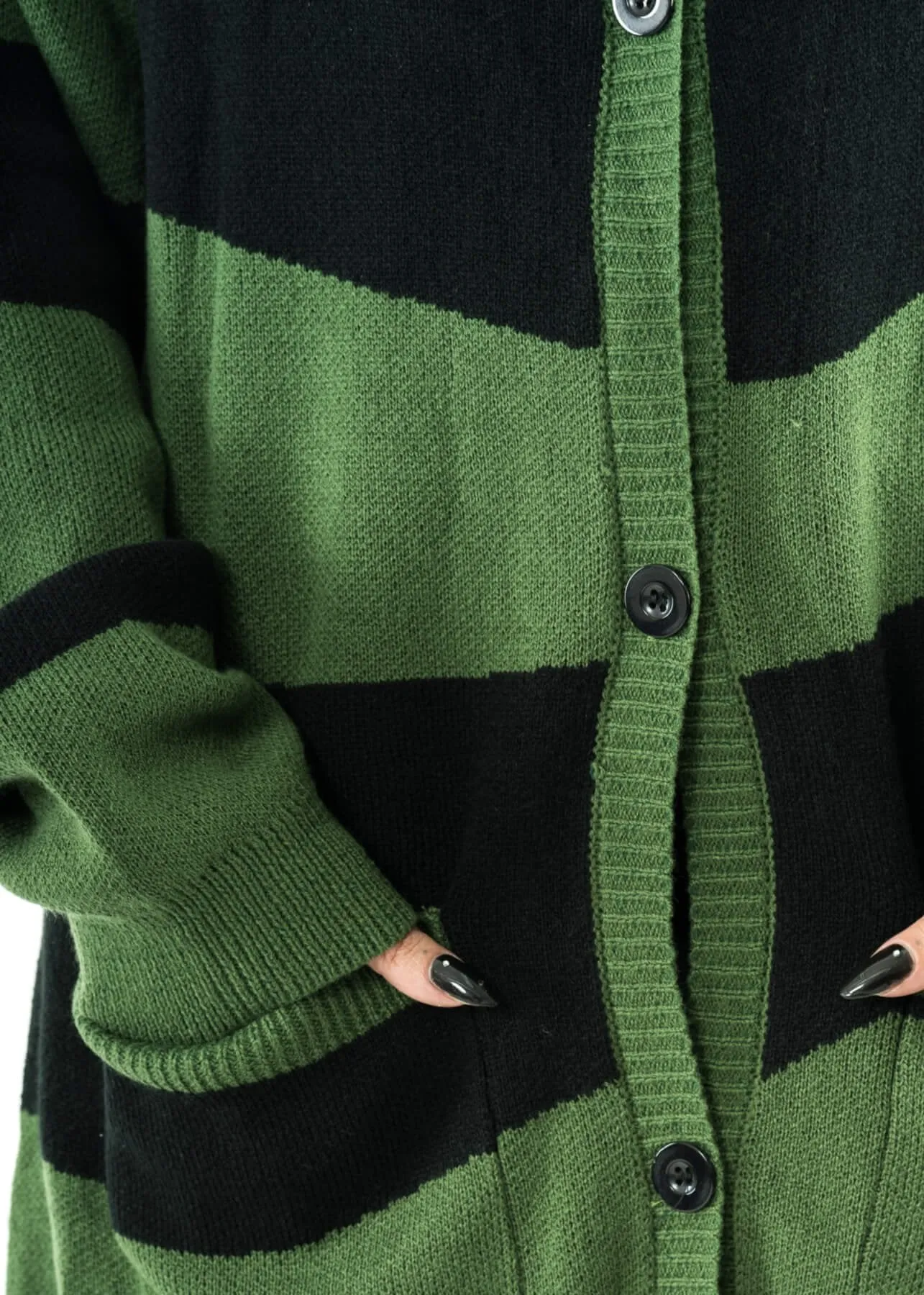 Tidal Cardigan Black Green