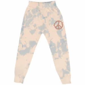 Tiny Whales Head in the Clouds Jogger Pants - Faded Pink / Denim