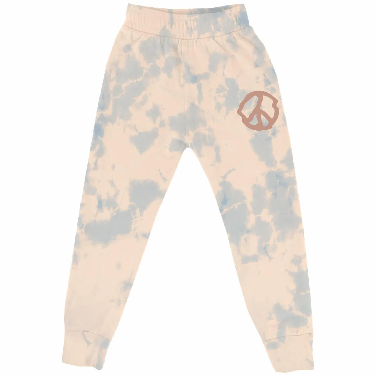 Tiny Whales Head in the Clouds Jogger Pants - Faded Pink / Denim