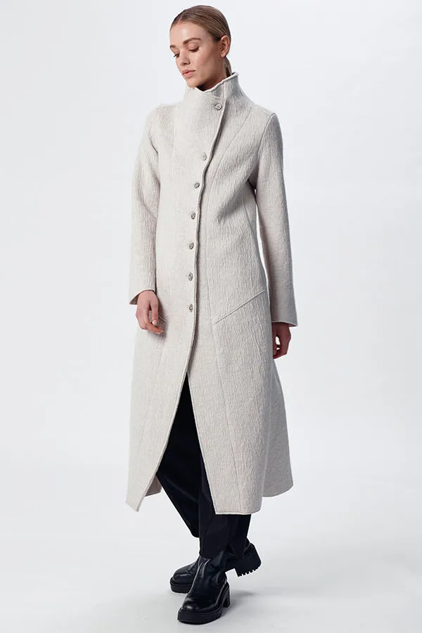 Transit Woollen Coat in Ice