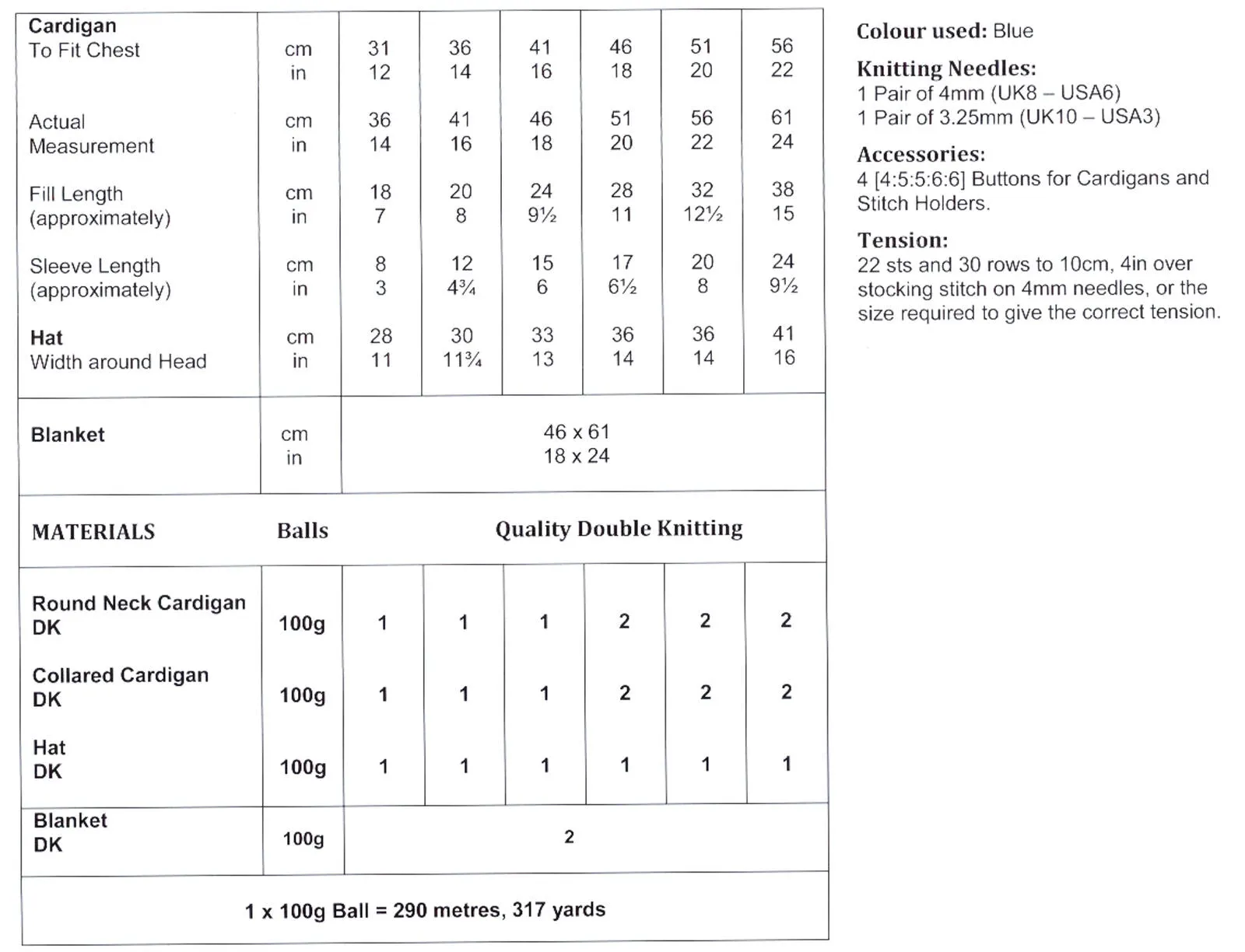 UKHKA 207 Cardigans, Blanket and Hat Double Knitting