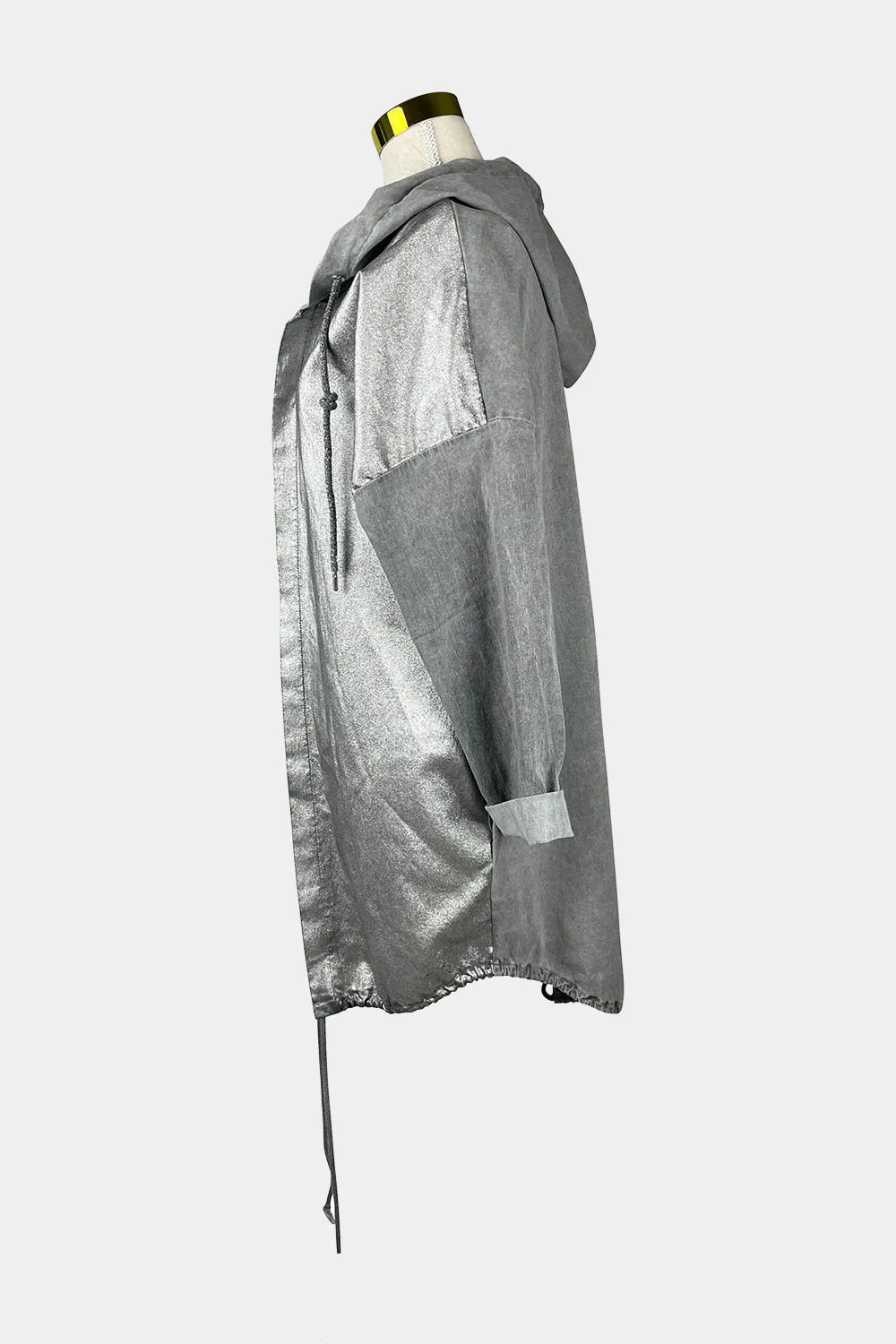 UNBRANDED Silver Hooded Parka