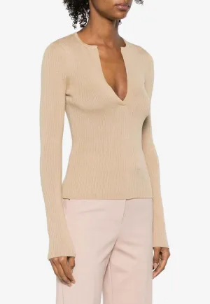 Urlo Silk and Cashmere V-neck Sweater