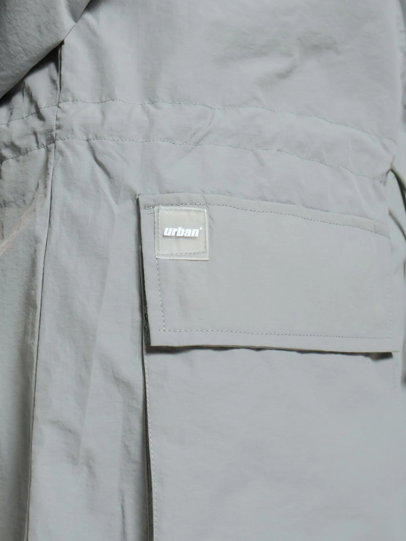 Utility Parka Rubber Badge Jacket - Grey