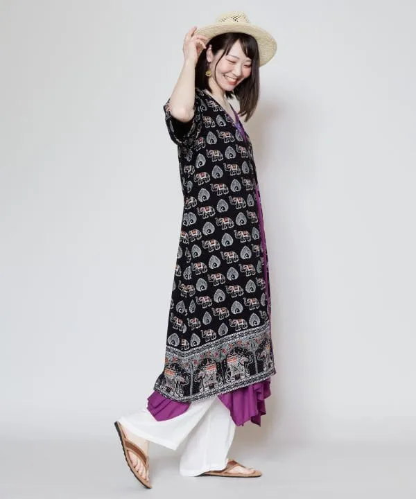UV Pprotection Rayon Crepe Kimono