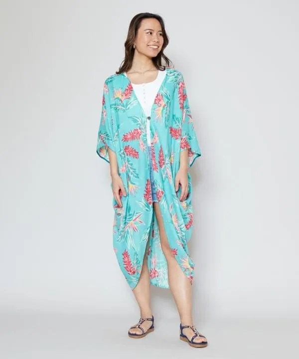 UV Protection Botanical Kimono