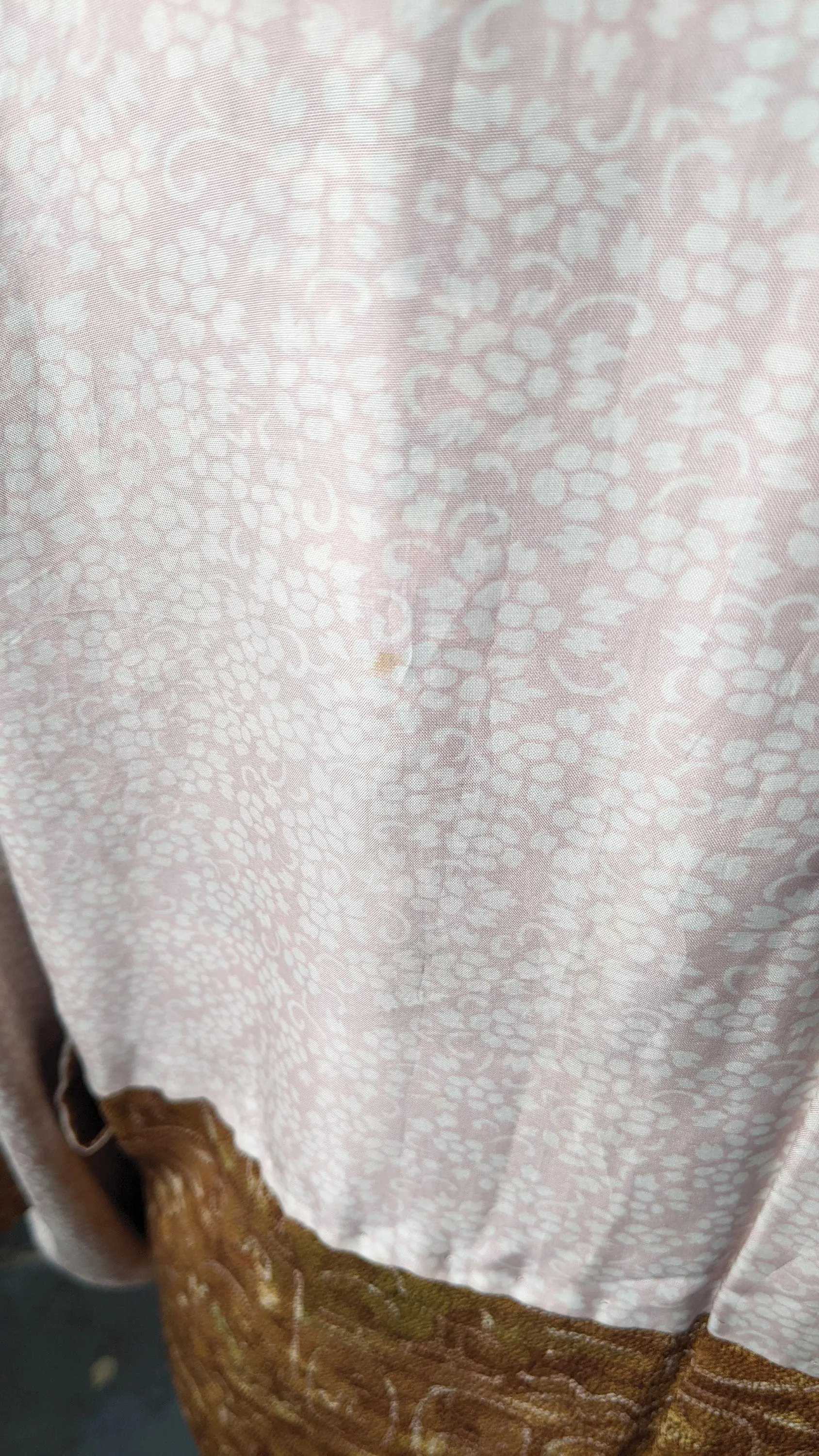Vintage Chirimen Haori Jacket, Japanese Kimono Robe with Hieroglyphs