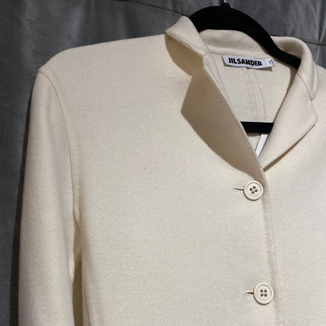 Vintage: Jil Sander Ivory Cashere Collared Blazer