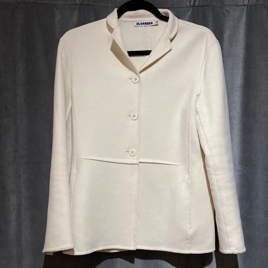 Vintage: Jil Sander Ivory Cashere Collared Blazer