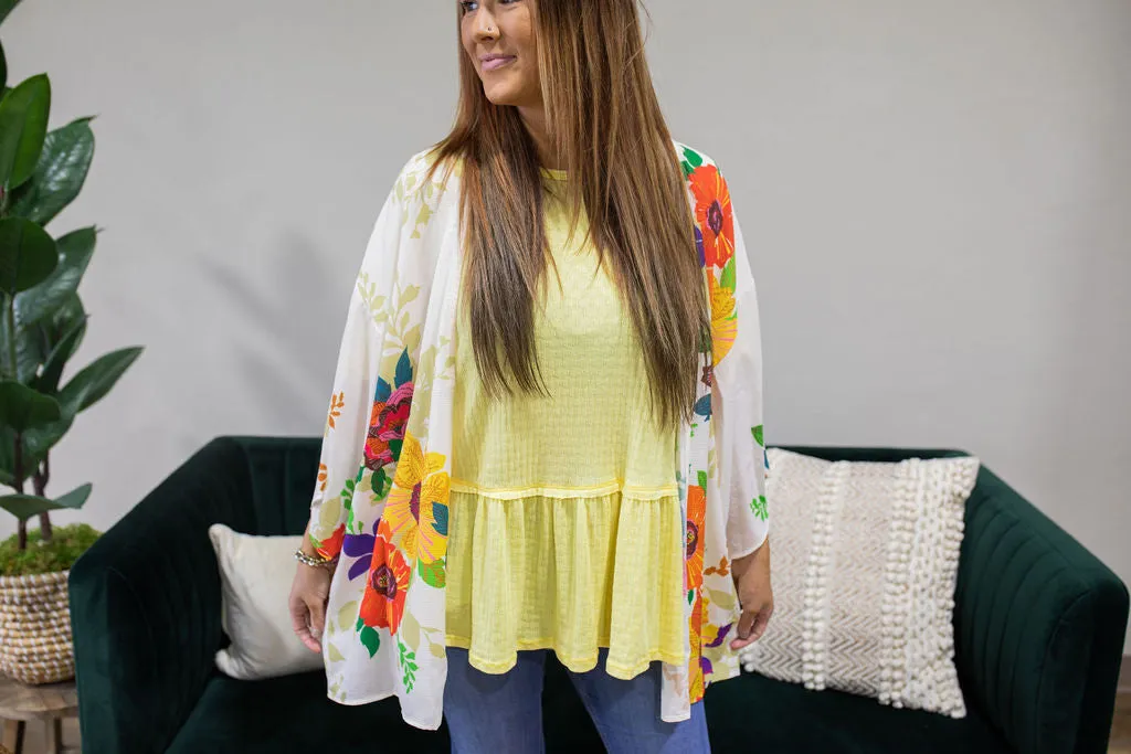 Wild Sunflower Kimono
