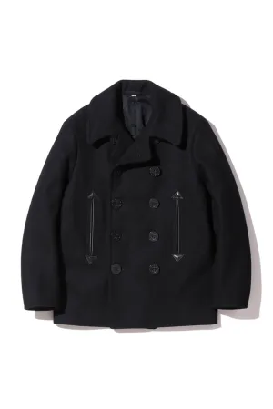 William Gibson Collection Pea Coat - Black