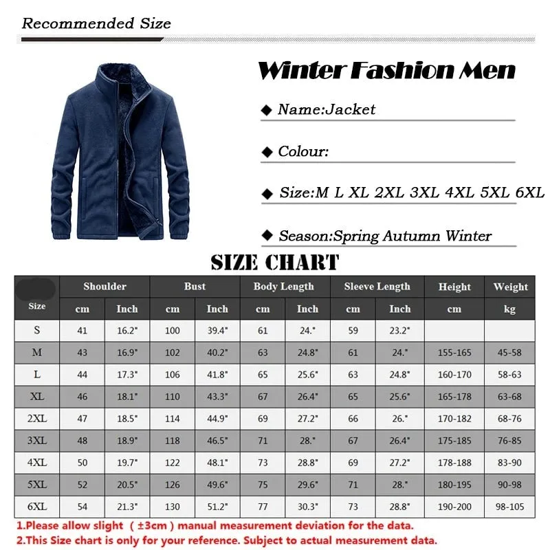 Winter Fleece Jacket Parka Coat Men Spring Casual Tactical Army Outwear Thick Warm Bomber Military Jacket Men M-6XL