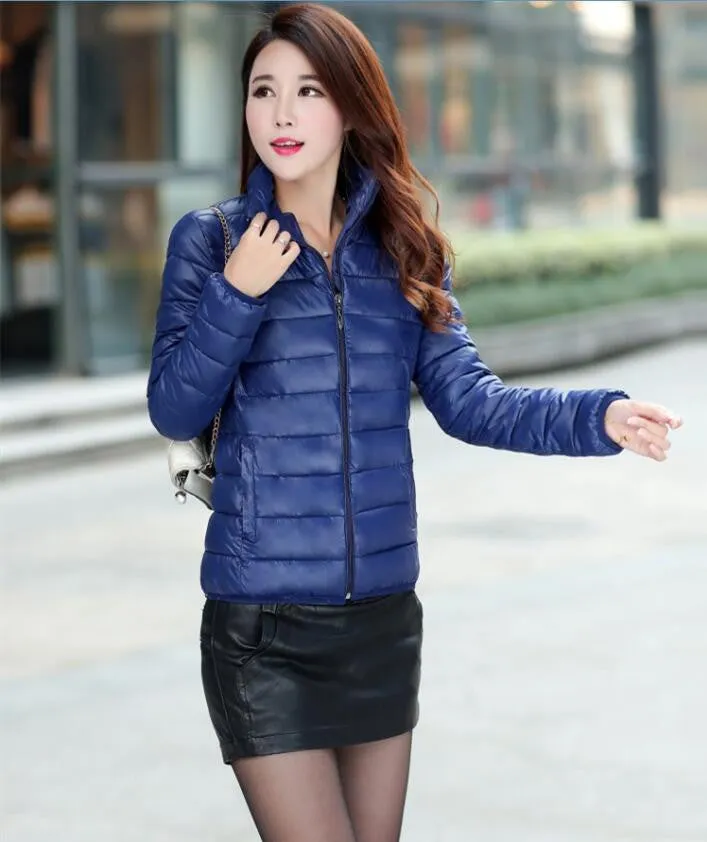Winter Jacket Coat Women Winter Women Parka Short Slim Thickening Down Cotton-padded Jacket Female Outerwear Black Red