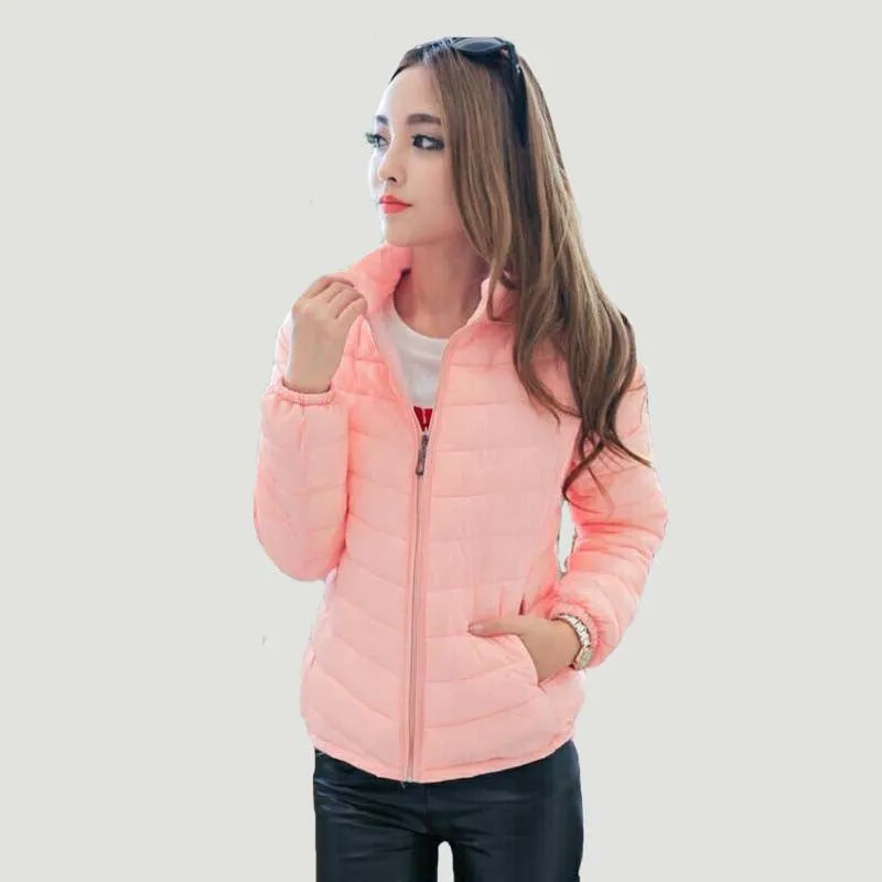 Winter Jacket Coat Women Winter Women Parka Short Slim Thickening Down Cotton-padded Jacket Female Outerwear Black Red