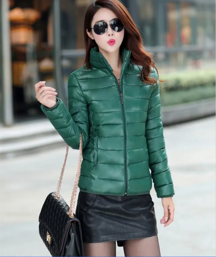 Winter Jacket Coat Women Winter Women Parka Short Slim Thickening Down Cotton-padded Jacket Female Outerwear Black Red