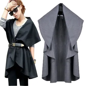 Women Vest Coat Colete Plus Size Loose Irregular Casual Female Coats Jackets Vest Coats 6 Colors