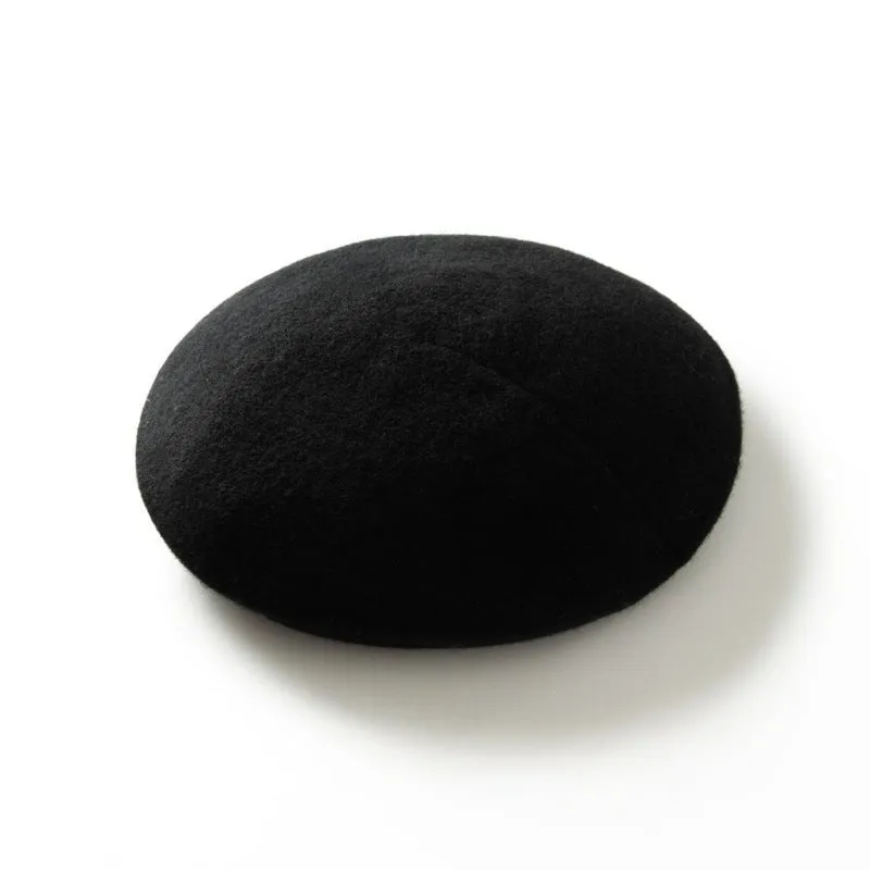 Womens Cashmere Hat Beret Round Knitted Cashmere Beanie
