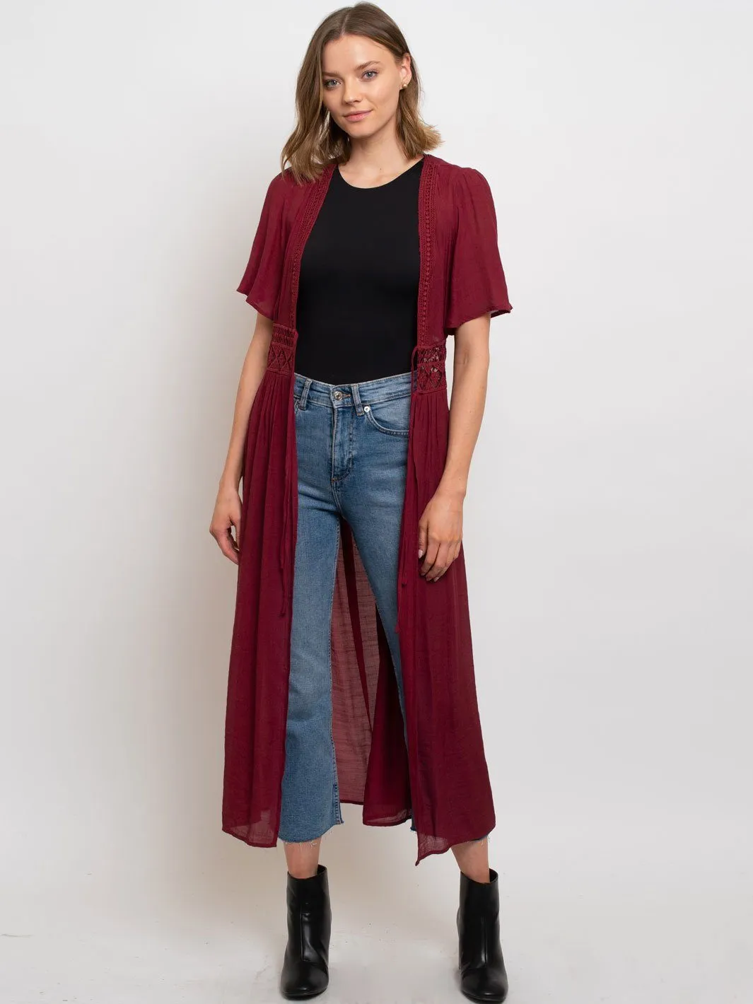 WOMEN'S LACE COVER UP KIMONO
