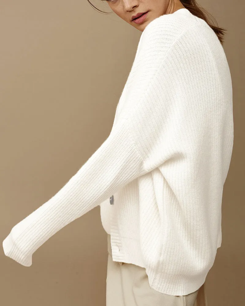 Women‘s Single-breasted Long Sleeve Sweater Cardigan