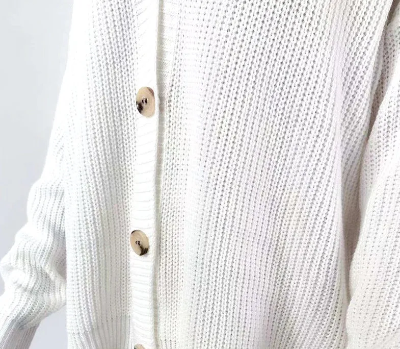 Women‘s Single-breasted Long Sleeve Sweater Cardigan