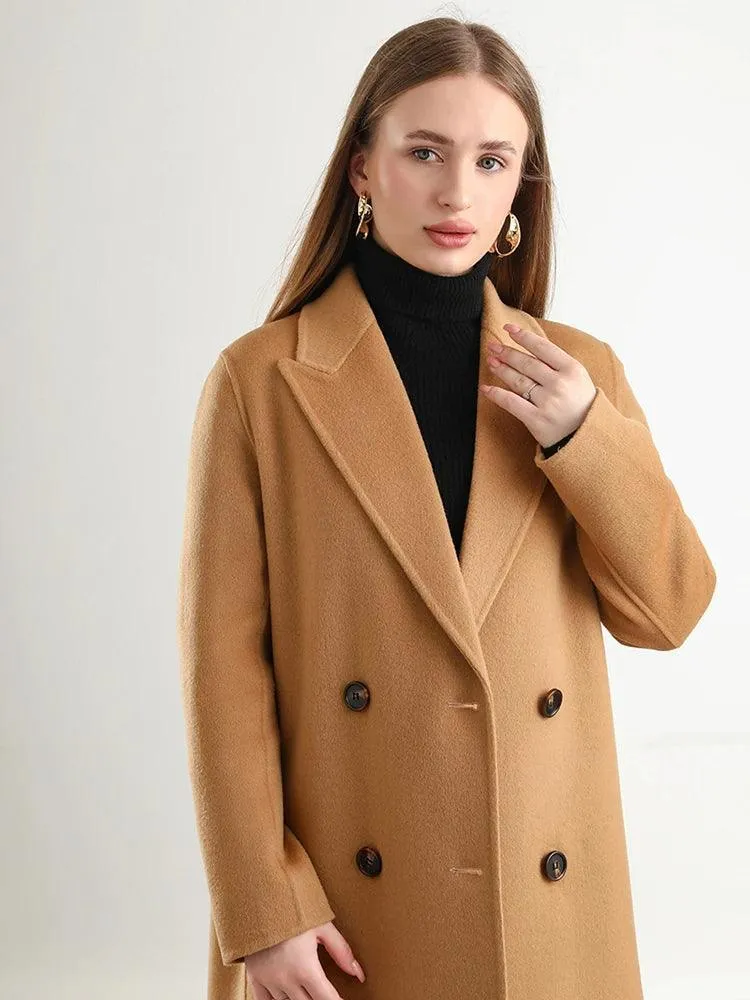 Women's Winter Wool Wrap Coat