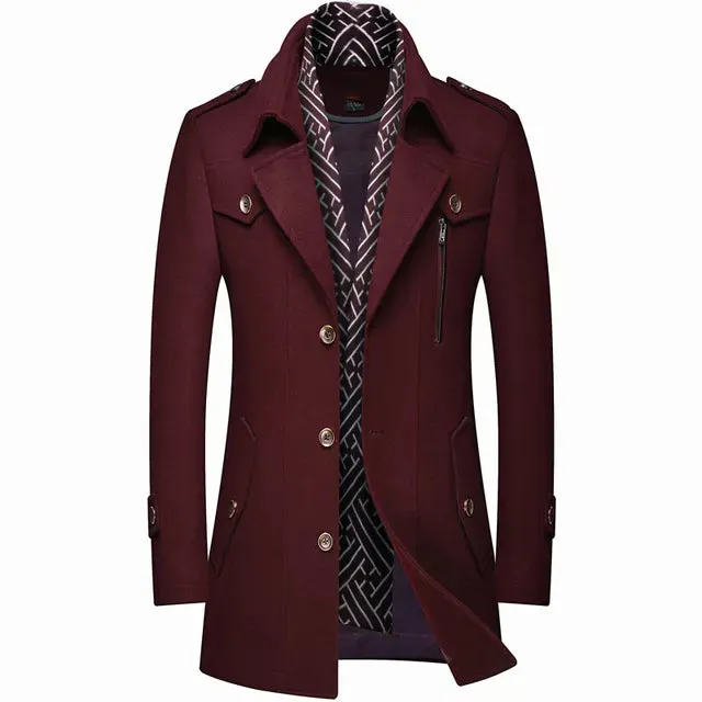 Wool jacket with lining