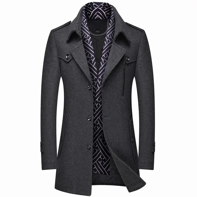 Wool jacket with lining