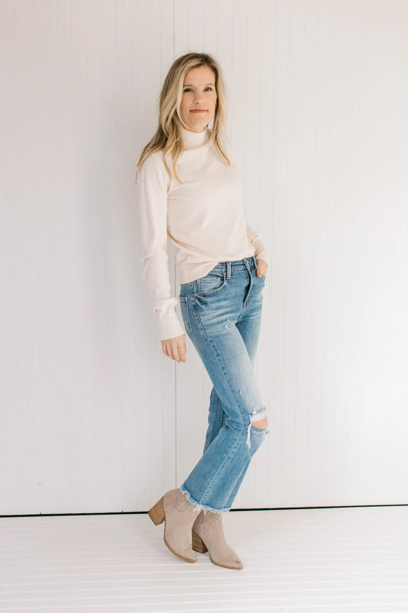 X Ecru Soft Sweater