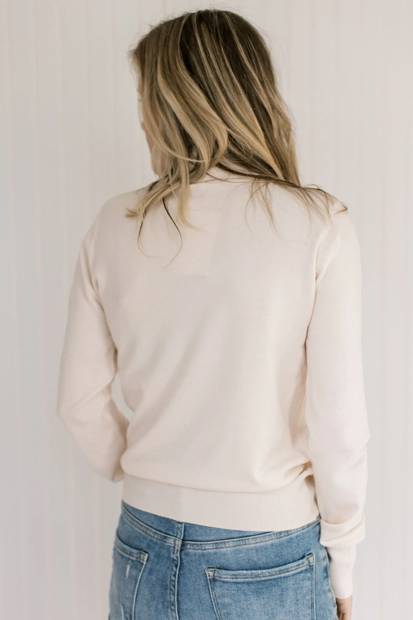 X Ecru Soft Sweater