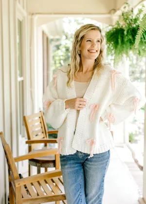 XZ Pink Bows Cardigan