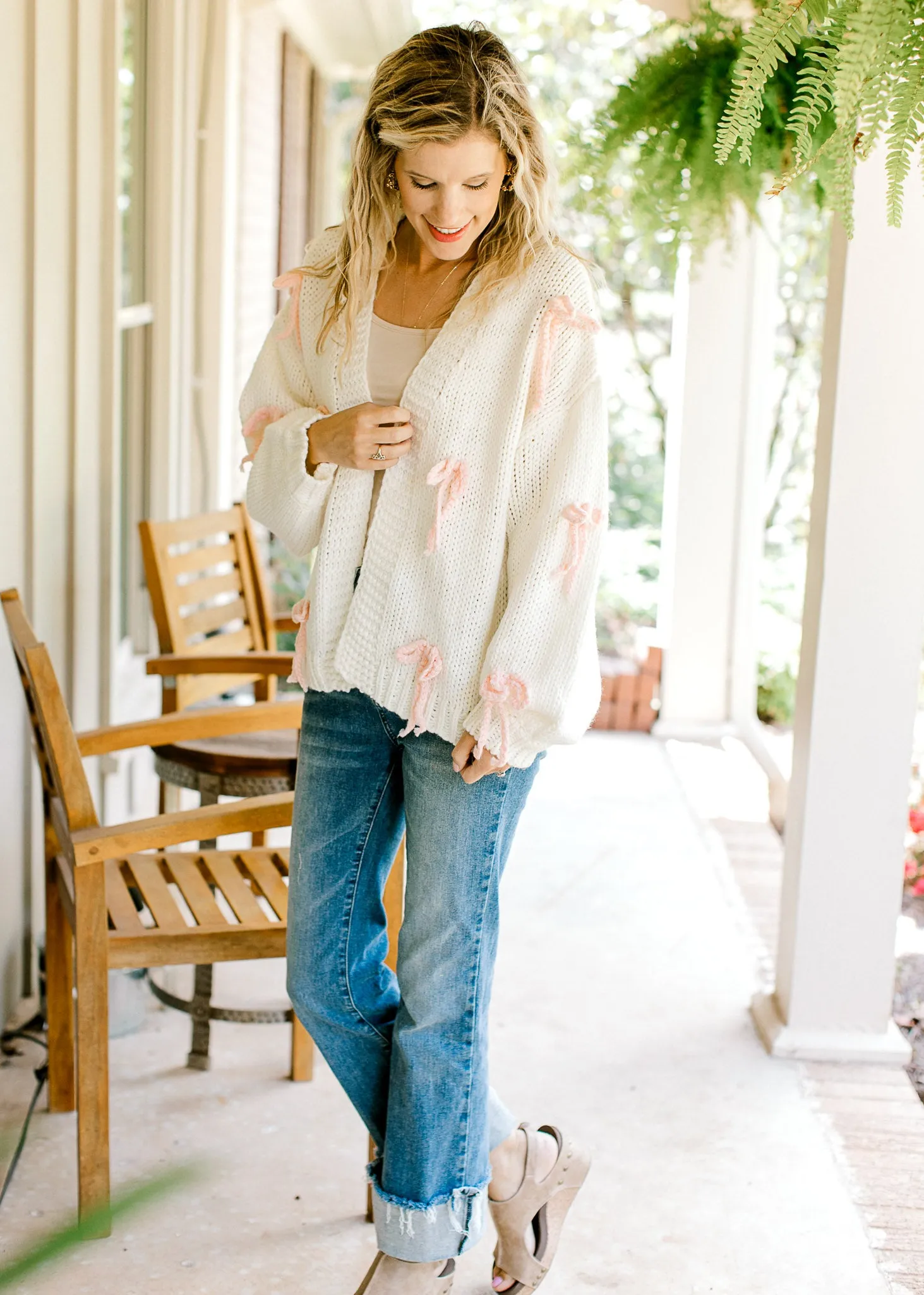 XZ Pink Bows Cardigan