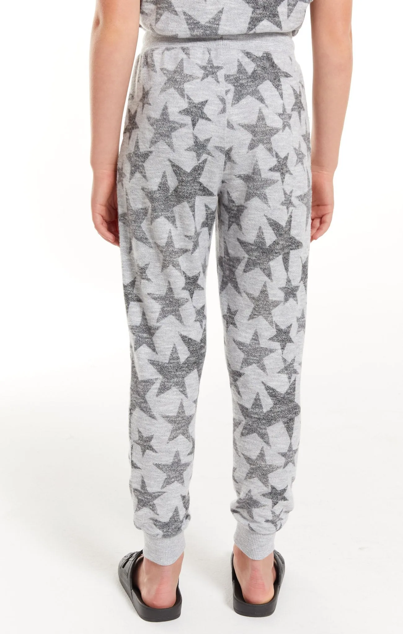 Z Supply Girls Camo Star Slub Jogger - Heather Grey