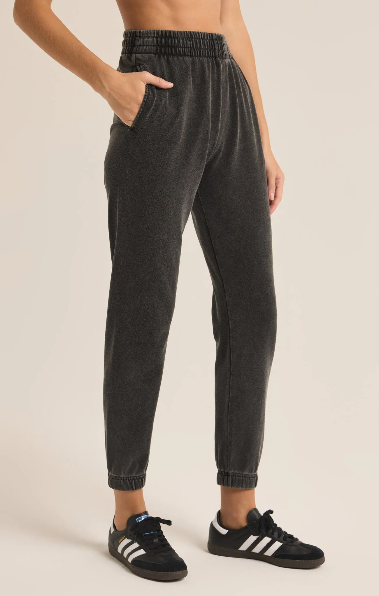 Z Supply Slim Knit Jogger Vintage Black