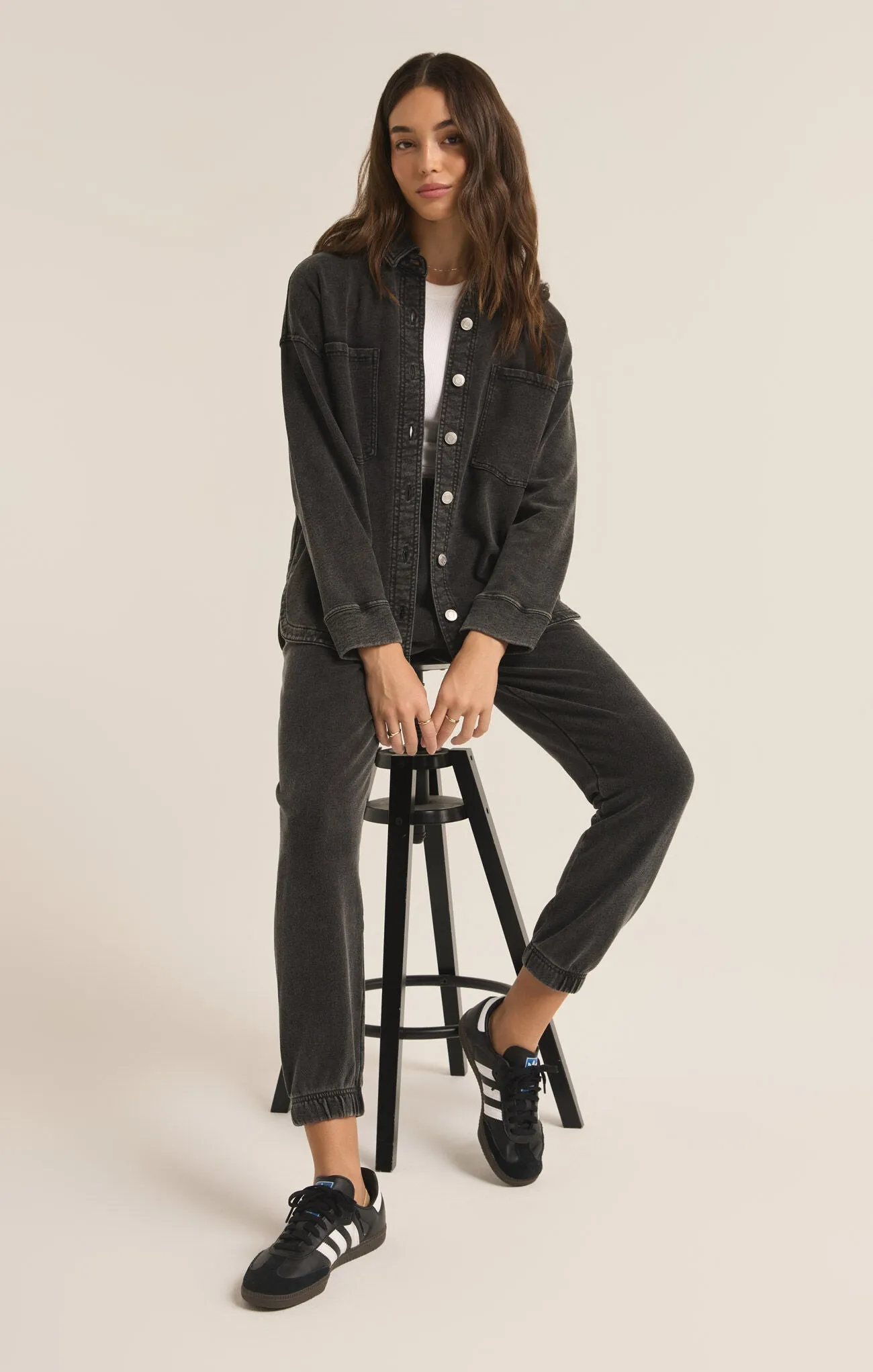 Z Supply Slim Knit Jogger Vintage Black